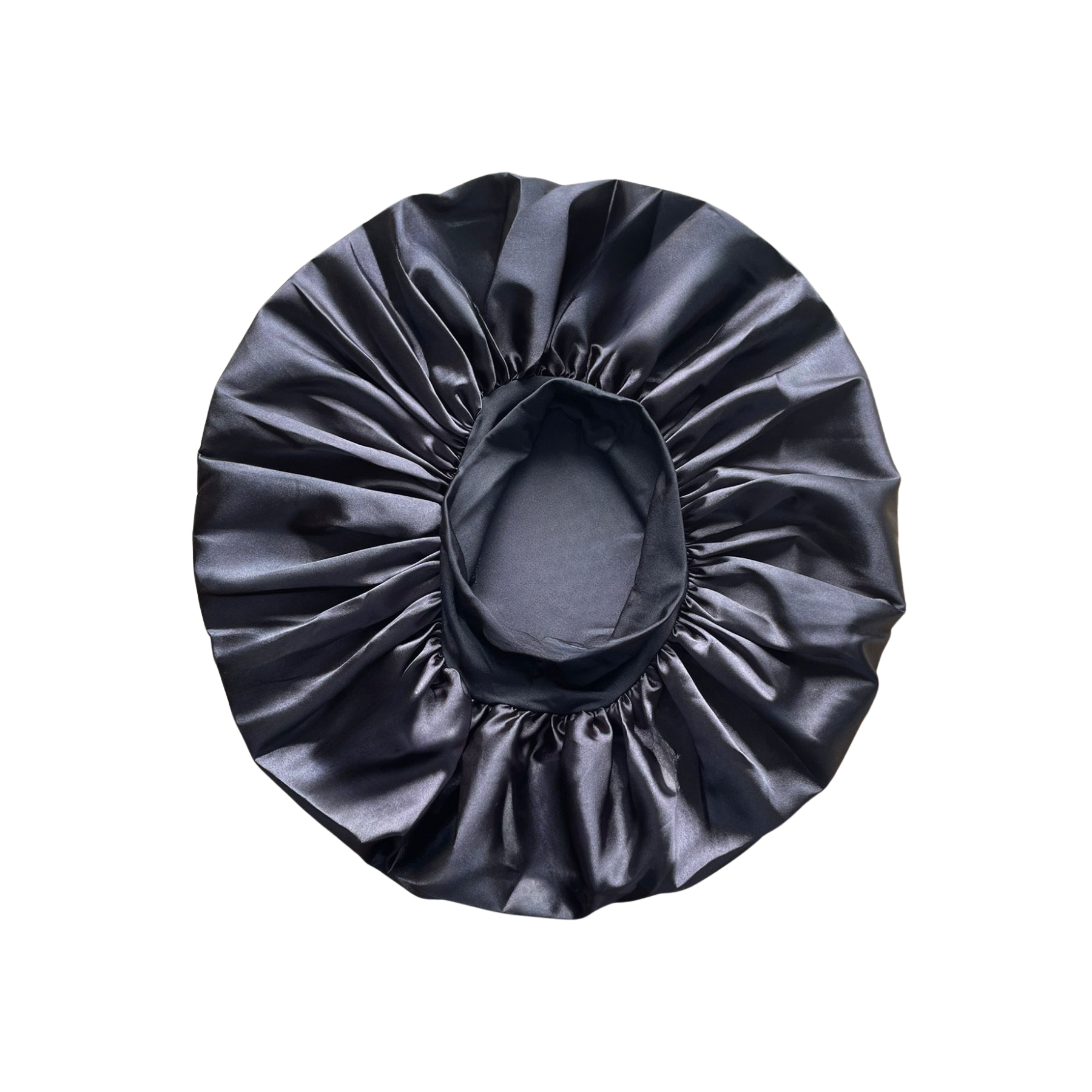 Jolie - Silk Bonnet Large Sleep Cap - Black