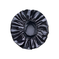 Jolie - Silk Bonnet Large Sleep Cap - Black