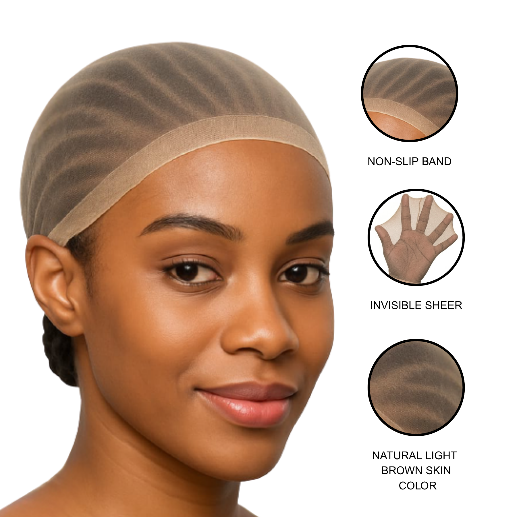 Jolie - Wig Caps Undetectable - Light Brown