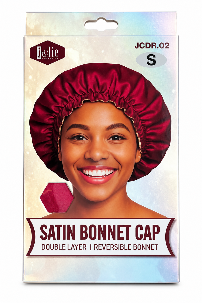 Satin bonnet cap double layer I reversible bonnet