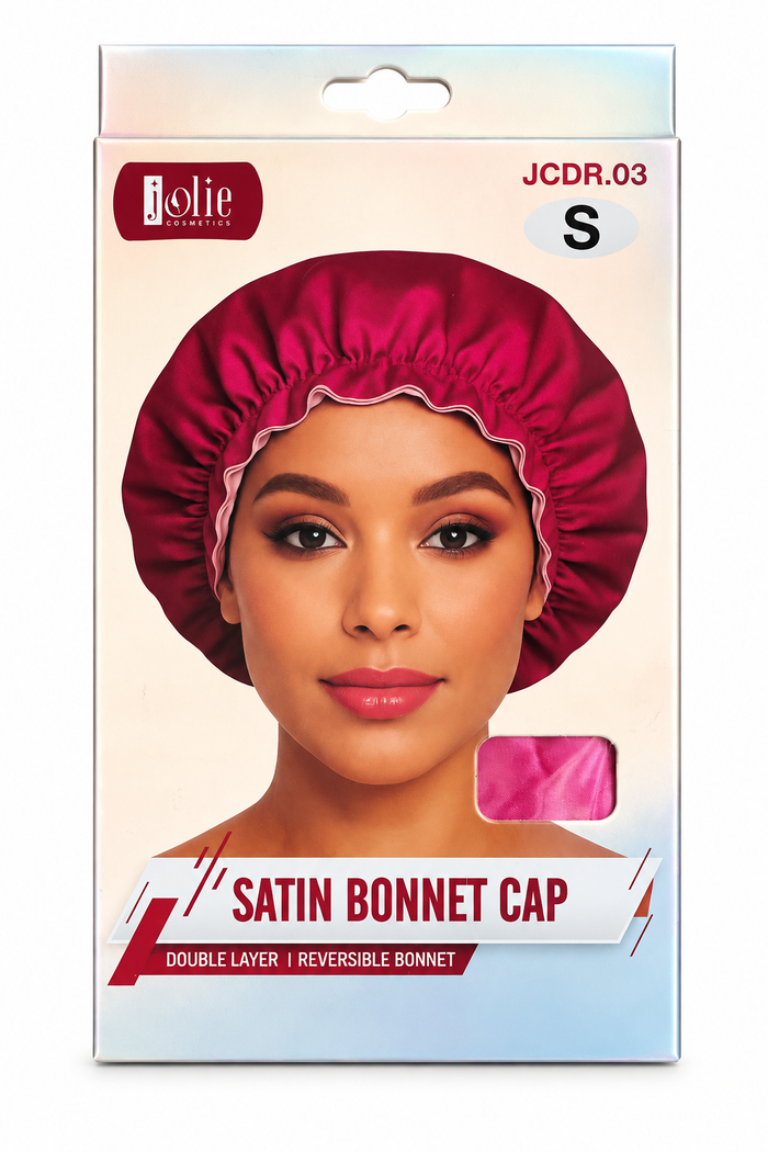 Satin bonnet cap double layer I reversable bonnet