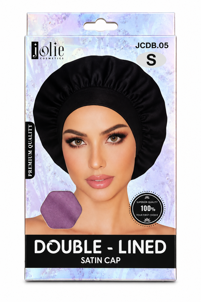 Double-lined satin cap