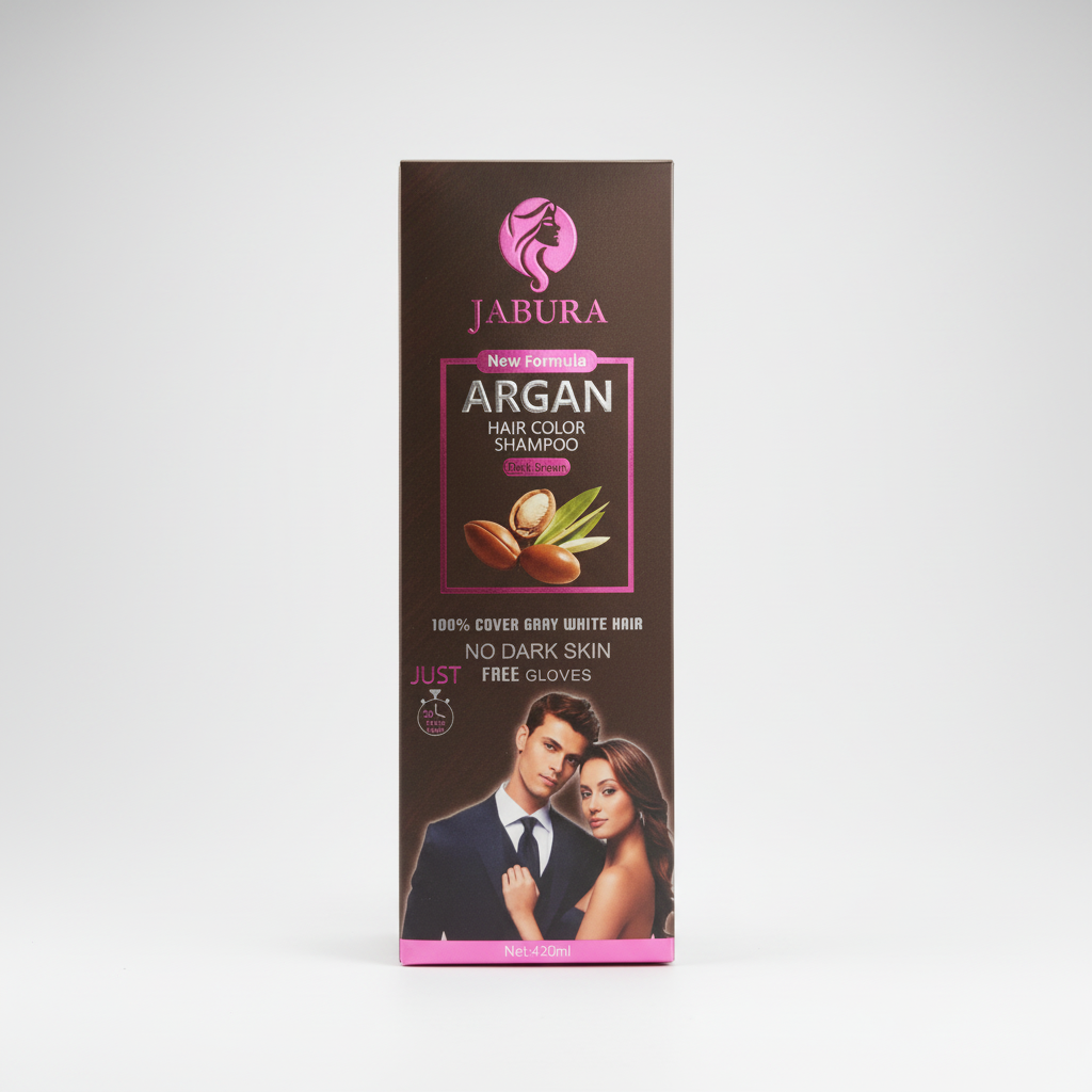 Jabura - Argan Oil - Hair Color Shampoo - Natural Black - OneDose 25ml*10