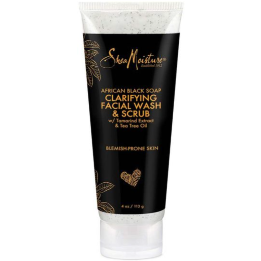 Shea Moisture African Black Soap Clarifying Facial Wash & Scrub 113g
