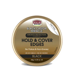 African Pride Black Castor Miracle Hold & Cover Edges 64g