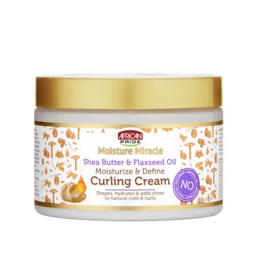 African Pride Moisture Miracle Shea Butter & Flaxseed Oil Curling Cream 340g