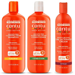 Cantu Shea Butter Sulfate-Free Curl Shampoo, Conditioner & Activator Trio