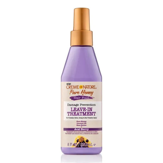 Creme of Nature Pure Honey Hair Food Acai Berry Leave-In Treatment 8oz