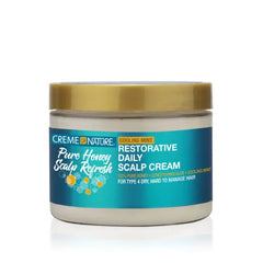 Creme of Nature Pure Honey Scalp Refresh Cooling Mint Restorative Daily Scalp Cream 4.7oz