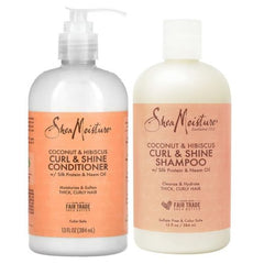 Shea Moisture Coconut & Hibiscus Curl & Shine Shampoo & Conditioner Set